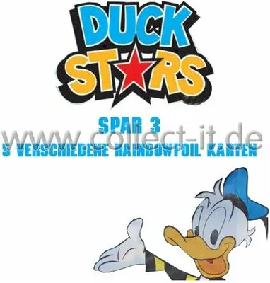 Zdjęcie produktu dla Disney Duck Stars - Spar 3 - 5 verschiedene Rainbowfoil Karten