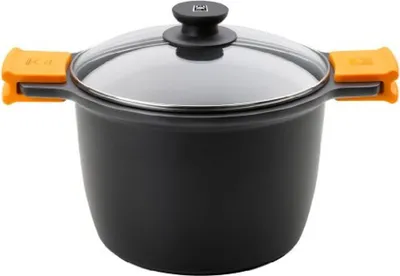 Produktbild von BRA A273907, 11,1 l, Rund, Schwarz, Orange, Aluminium-Guss, Orange, Silikon