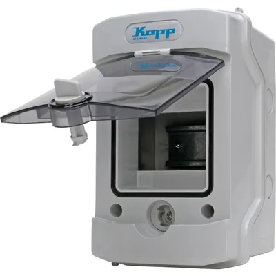 Image de KOPP Boîte de distribution apparente pour locaux humides N4D, IP65, avec porte, 1 rangée, 4 pôles