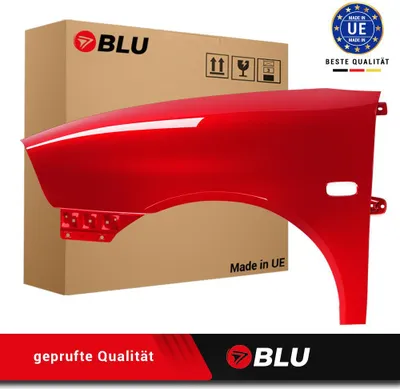 Immagine prodotto di BLU Parafango compatibile con Seat Ibiza Cordoba (6L - III 3. Generation) LS3H Sinistra Rot Emocion | 2002-2008 | Anteriore | Verniciato | Pronto per il montaggio | Zincato
