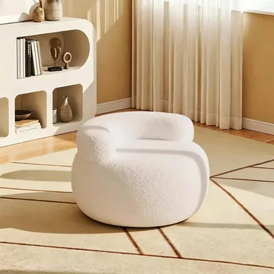 Produktbild von Hocker mit Rückenlehne Rundhocker Niedriger Hocker Weiß 35 * 27 cm 【XIAOCYI-B】