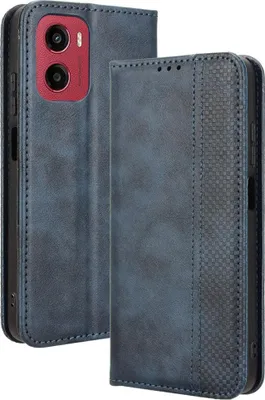 Produktbild von Motorola Moto G05 / E15 Hülle - Coverup Vintage Style Klapphülle - Blau