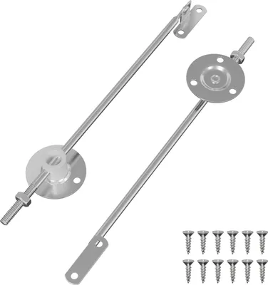 Produktbild von vidaXL Deckelstützscharnier 2 pcs Silber 194 x 36 x 18 mm Eisen