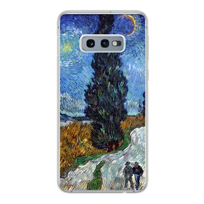 Produktbild von MuchoWow® Handyhülle Schutzhülle Hülle für Samsung Galaxy S10e Straße mit Zypresse und Stern - Vincent van Gogh Silikon Softcase Handy Hülle - Handy
