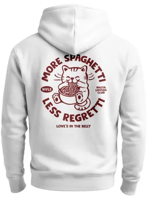 Produktbild von Herren Sweatjacke Backprint Spaghetti Cat Design Katze Zipjacke Zip-Hoodie Männer Fashion Streetstyle Neverless®