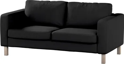 Produktbild von Dekoria Bezug für Karlstad 2-Sitzer Sofa nicht ausklappbar, schwarz, Sofahusse, Karlstad 2-Sitzer
