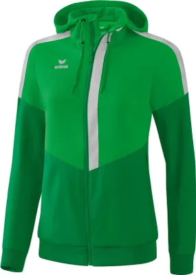 Obrázek produktu pro Erima Squad Tracktop Jacket With Hood Women - Fern Green / Emerald / Silver Grey