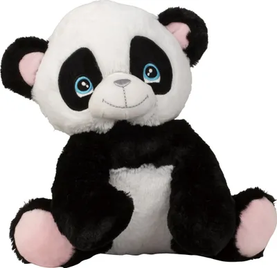Produktbild von Plüschtier Teddybär Pandabär schwarz/weiß mit süßen Augen sitzend Höhe 30 cm kuschelig weich