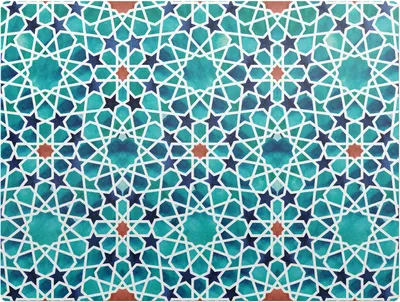 Produktbild von Geometrische Muster – Bodenschutzmatte – Stuhlunterlage 120x90 cm – Rutschfest – Hartbodenmatte