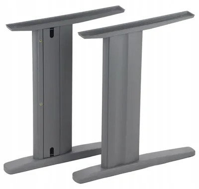 Immagine prodotto di Struttura per tavolo in metallo NY-A205 con canale passacavi verticale, dimensioni 65x72,5 cm, grigio