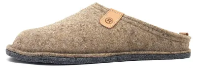 Image de Rohde Lucca-H : Chaussons d'intérieur pour hommes, type pantoufle, couleur beige, pour un usage quotidien et décontracté