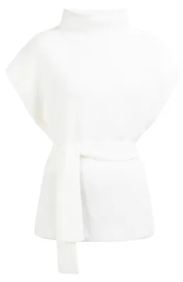 Zdjęcie produktu dla PATTEN Poncho damski - Biały. PATTEN Poncho damski - Biały, rozmiar M/L
