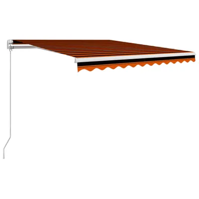 Image de vidaXL Store rétractable manuel 300 x 250 cm Orange et brun