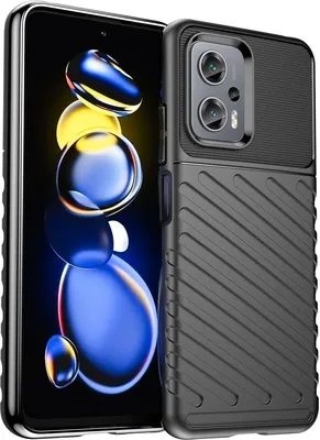 Produktbild von Mobigear Groove  POCO X4 GT Hülle Flexibles TPU Backcover - Schwarz