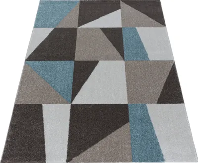 Produktbild von Teppich Läufer Wohnzimmer Blau 80x250 Ombre Design aus Polypropylen