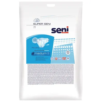 Immagine prodotto di Pannolini per adulti Super Seni con chiusura in velcro, taglia M