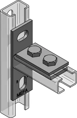Produktbild von MEFA Stirnplatte C-Profil 35 quer für C-Profil 35, Stex 35 gvz, 1 Stk.
