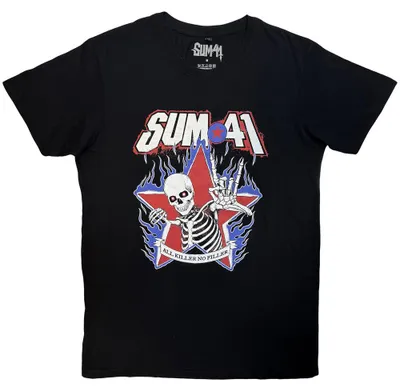 Immagine prodotto di Sum 41 - Maglietta "All Killer No Filler Skeleton" da uomo/donna unisex RO15733 (S) (Nero)