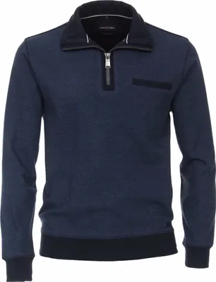 Produktbild von CASAMODA Herren Sweat-Troyer Langarm Regular Fit Blau XL
