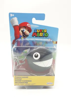 Produktbild von Jakks 40552 Nintendo Super Mario Figur im Display ca 6cm Kettenhund Chain Chomp