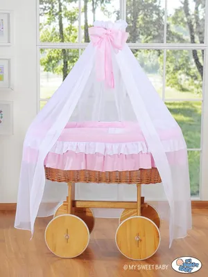 Produktbild von Babykorb mit Baldachin Deluxe - Bell Amy Pink