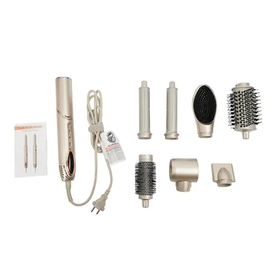 Image de Kit lisseur à air chaud 7 en 1, kit fer à friser à air chaud 1400 W, kit lisseur professionnel
