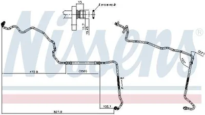 Immagine prodotto di Tubo di alta pressione NISSENS per climatizzatore, codice 843389, compatibile con MERCEDES-BENZ CITAN furgone (415), in alluminio