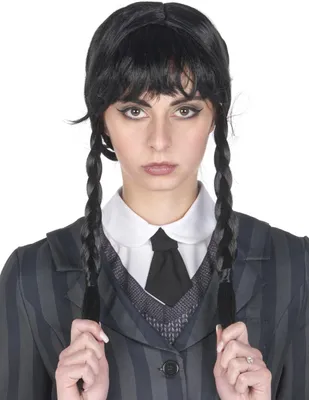 Produktbild von Gothic-Perücke Kostümaccessoire für Erwachsene schwarz - Einheitsgröße