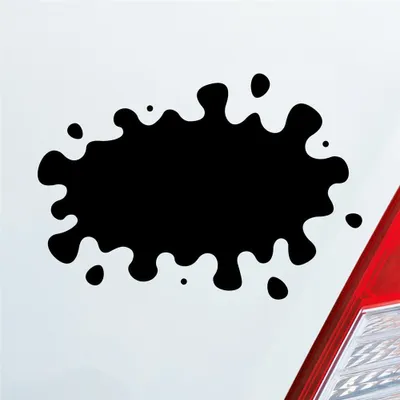 Produktbild von Auto Aufkleber Farbkleks Splash 14x10 cm Schwarz Glanz Sticker Heckscheibenaufkleber