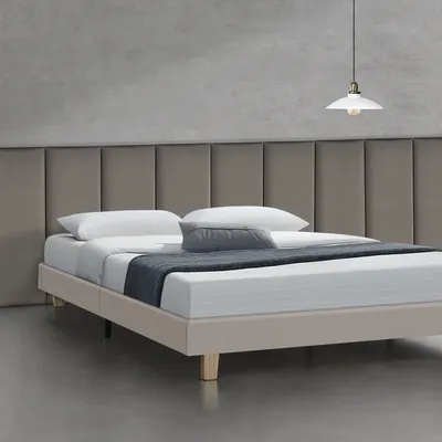 Image de Coussins muraux « Carpino » Panneau rembourré Lot de 2 Velours 90 x 30 cm Gris foncé