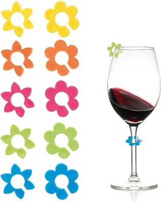 Produktbild von Marker für Gläser und Becher, Blumen, 10 Stk.