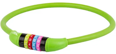 Produktbild von M-WAVE Kombinations-Kabelschloss D 12.6,5 S L=650mm, Ø=12mm, grün