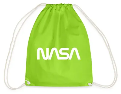 Produktbild von Spreadshirt NASA Logo Turnbeutel, One size, Neongrün