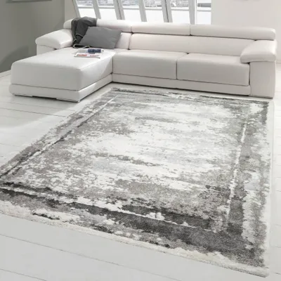 Obrázok produktu pre Krátky metrážny koberec - Bežec 80x300 cm - v sivej krémovej farbe Veľkosť - 80 x 300 cm
