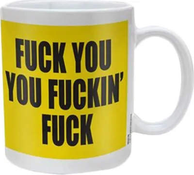 Produktbild von Pyramid International - Kaffeebecher "Fuck You" PM1562 (Einheitsgröße) (Schwarz/Gelb)