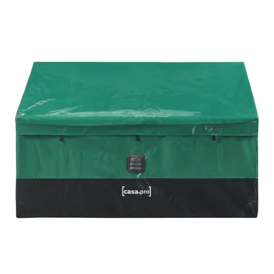 Obrázek produktu pro Úložný box „Alanno“ 387 l, ocel, 122 x 64 x 76 cm, zelený / černý