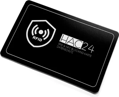Immagine prodotto di Carta bloccante RFID per portafoglio | Carta protettiva NFC per portafoglio | Carta anti-lettura (RFID) per portafoglio | Protezione per carte di credito, passaporto e carte