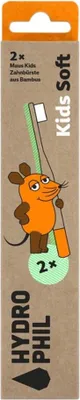 Produktbild von HYDROPHIL Ökologische Zahnbürste FÜR KINDER orange 2 Stk.