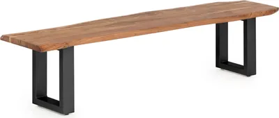 Produktbild von Holzbank Bullwer Akazie schwarz 160x40