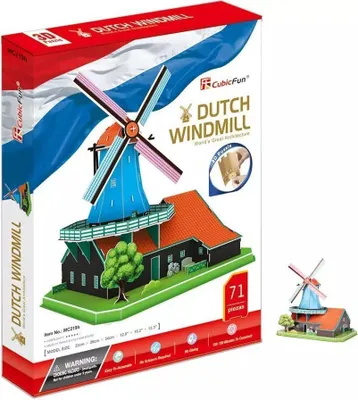 Produktbild von Puzzle 3D großes Set Holländische Windmühle MC219H DANTE
