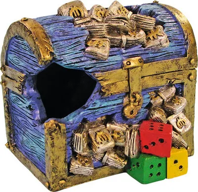 Produktbild von Aquariumdekoration ORBIT Schatztruhe blau 10 x 9 x 10 cm