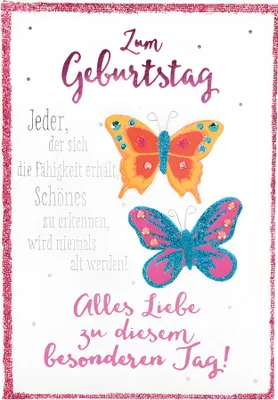 Produktbild von Elegance Klappkarte Grusskarte Geburtstagskarte - Zum Geburtstag Jeder, der sich die