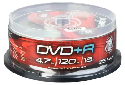 Obrázek produktu pro DVD+R Emtec 4,7 GB, 8x, špindel, 25 ks