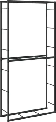 Obrázek produktu pro vidaXL Stojan na palivové dřevo černý 100x30x209 cm ocelový