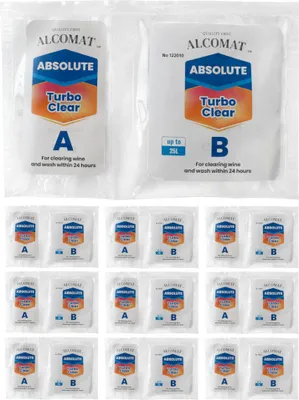 Produktbild von Alcomat ABSOLUTE Turbo Clear 24h für 25L| Klärmittel Schönung Alkohol |10 Stück