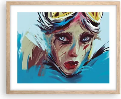 Produktbild von Gerahmtes Poster - Rahmen in heller Eiche - Stück Modern Frau - 50x40 cm - Wand Bild - Wanddeko - Wandbilder - Kunstposter - Wandposter - Bilderrahmen - Bilder - Kunstdruck - P2NAA50x40-4650