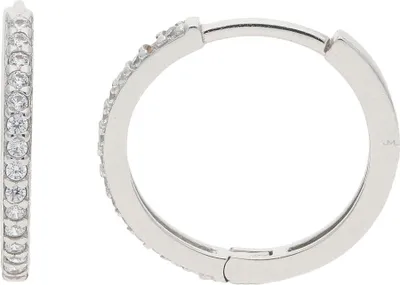 Produktbild von JuwelmaLux Creolen 585 Weißgold mit Zirkonia JL25-06-0115