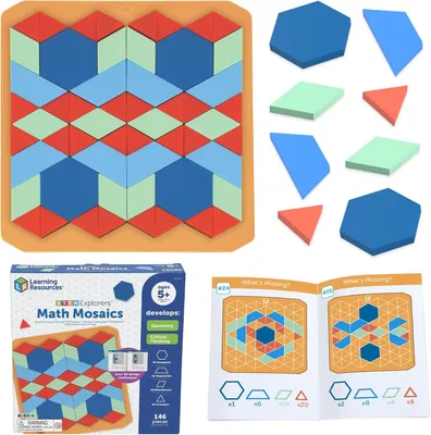 Imagen del producto de Recursos: STEM Explorers, mosaicos matemáticos, bloques de construcción