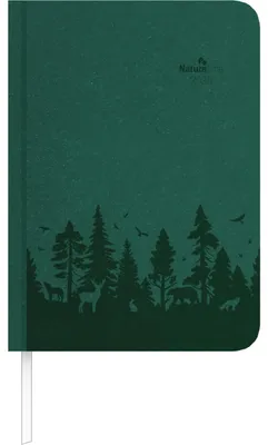 Image de Mini-calendrier hebdomadaire Nature Line Forest 2026 - calendrier de poche A6 - 1 semaine 2 pages - 192 pages - calendrier écologique - avec couverture rigide - Alpha Edition
