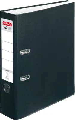 Produktbild von 10 X Herlitz Ordner maX.file nature, Pappe, Wolkenmarmorbezug, Kantenschutz, standfest, A4 8 cm